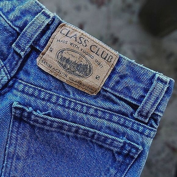 Vtg youth high-waisted tapered blue jeans - Picture 3 of 11